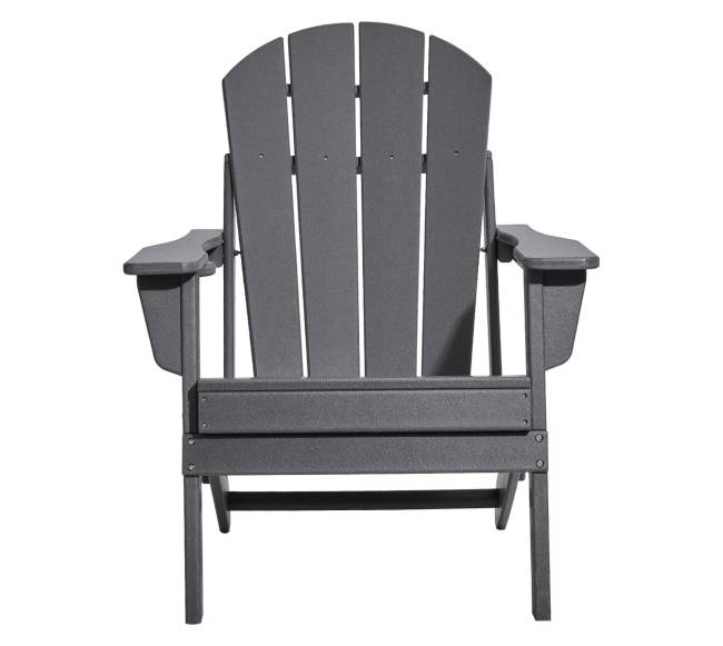 Plastikinės adirondak kėdės, pilka, 2 vnt.8