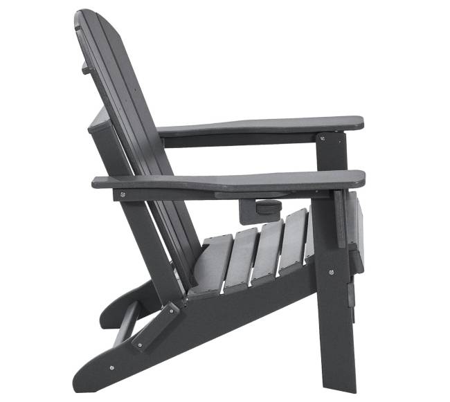 Plastikinės adirondak kėdės, pilka, 2 vnt.10