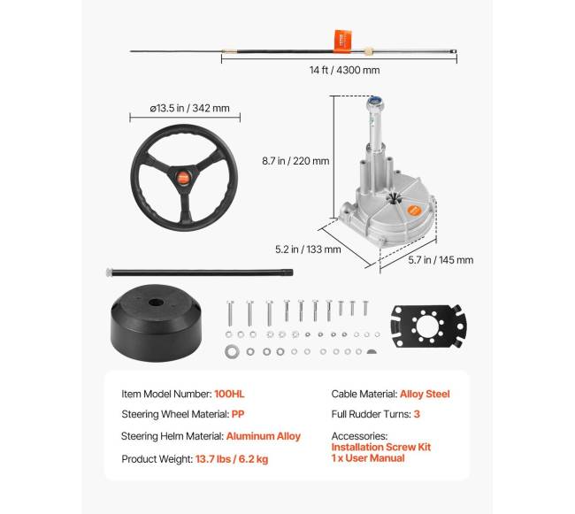 Valties vairo sistema su 14 kabeliu6