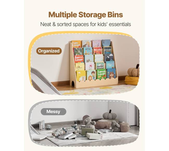 Vaikiška montessori knygų lentyna, 5 aukštų2