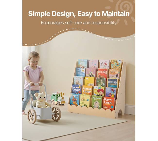 Vaikiška montessori knygų lentyna, 5 aukštų3