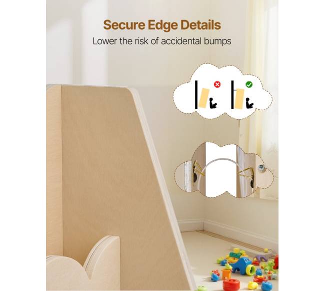 Vaikiška montessori knygų lentyna, 5 aukštų5