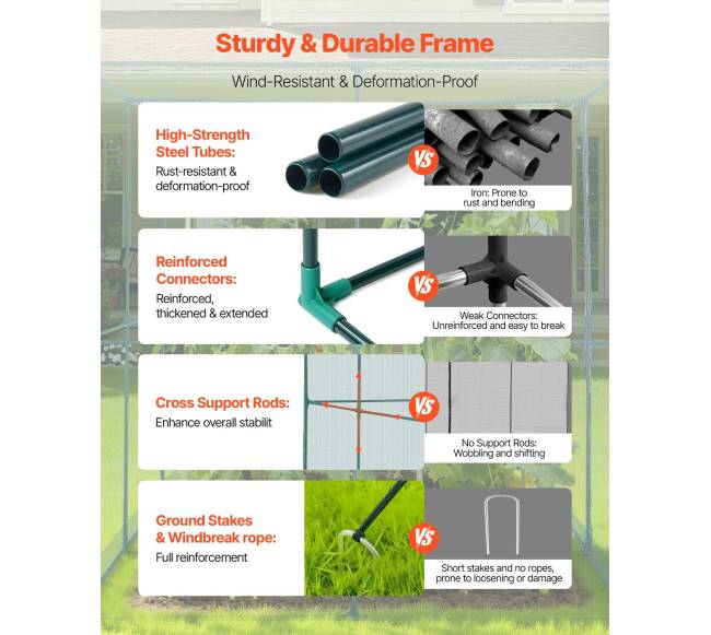 augalo apsauga 2,9 x 1,94 x 1,94 m augalų tentas su užsegama durimis2