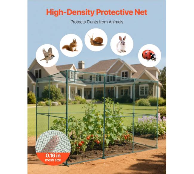 augalo apsauga 2,9 x 1,94 x 1,94 m augalų tentas su užsegama durimis3