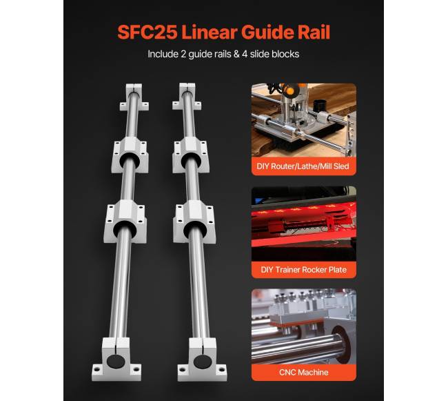 linijinių bėgių komplektas 1000 mm1