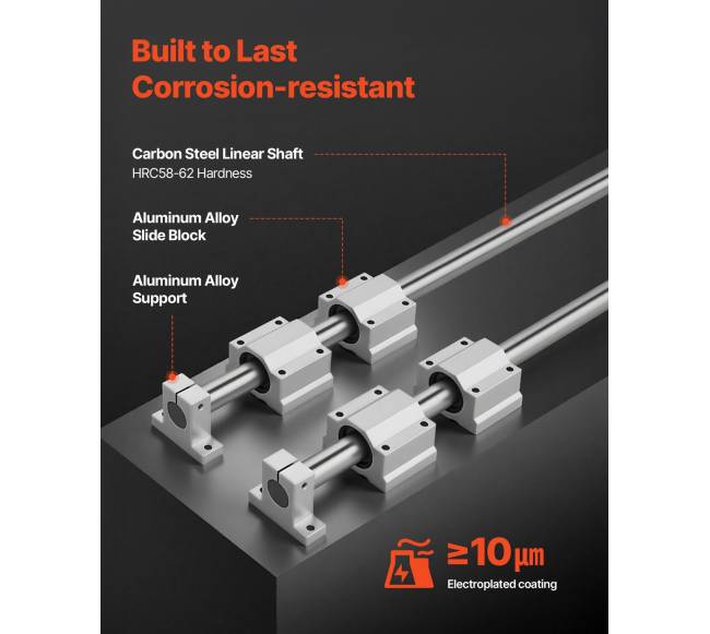 linijinių bėgių komplektas 1000 mm2