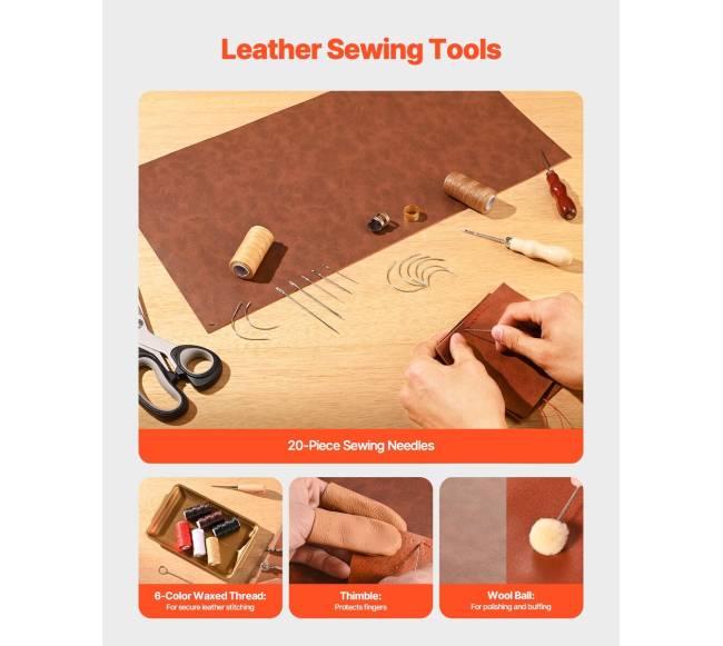 72 dalių įrankių komplektas odos darbams4