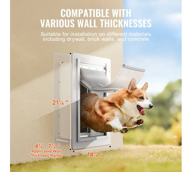 didelės naminių gyvūnų durys sienai su užraktu3