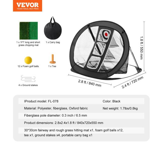 Lauko-golfo treniruočių tinklas su taikiniu6