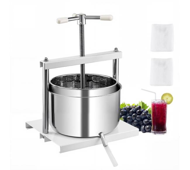 Vaisių vyno presas 12L nerūdijančio plieno0