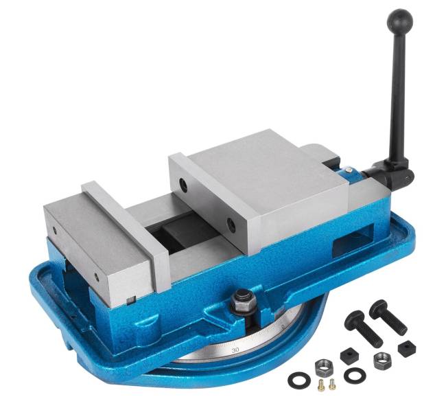 6 colių frezavimo spaustuvas su besisukančia baze0