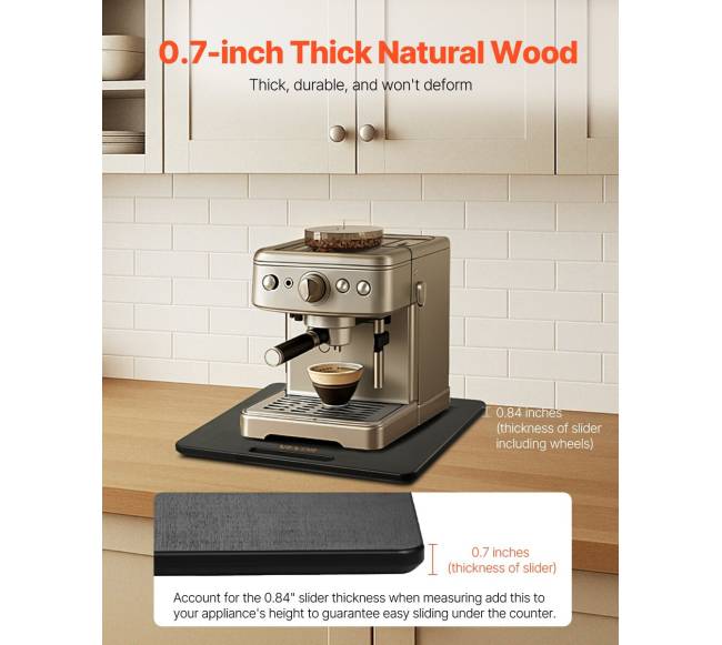 prietaisų slankiklis kavos aparatui, 33 x 41 cm3