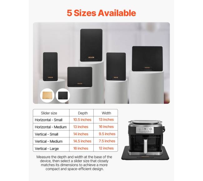 prietaisų slankiklis kavos aparatui, 33 x 41 cm6