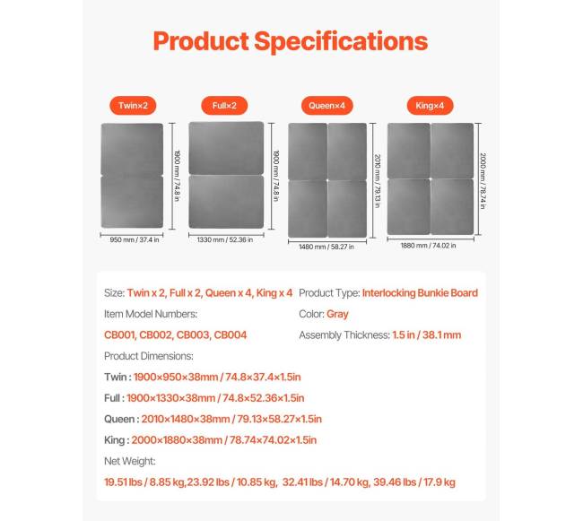 Didelė lovos lentų uždanga 38 mm, 4 vnt.1