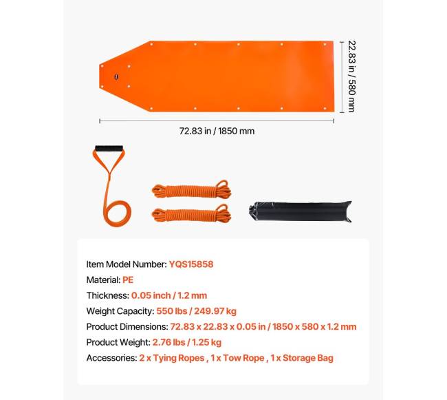 Elnių valkimo rogučių 185 x 58 cm PE6