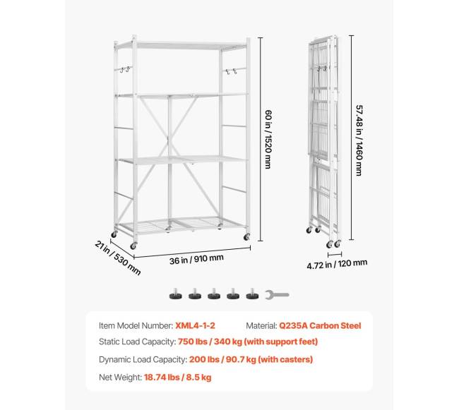 Sulankstoma lentyna su ratukais, keturiais aukštais6