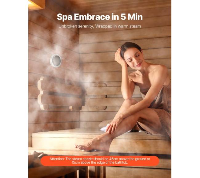 Garų generatorius, 7,5 kW garų dušo sistema su valdikliu2