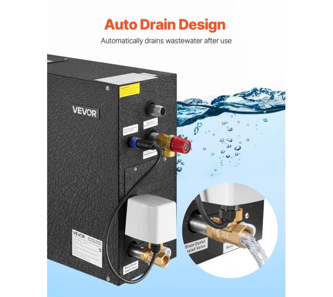 Garų generatorius, 7,5 kW garų dušo sistema su valdikliu4