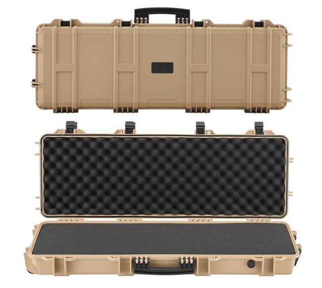 Šautuvų dėklas su užraktu ir ratukais0