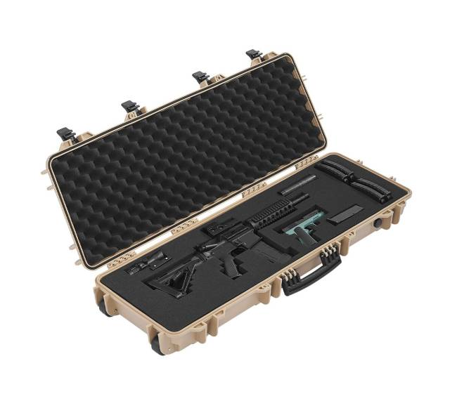 Šautuvų dėklas su užraktu ir ratukais10