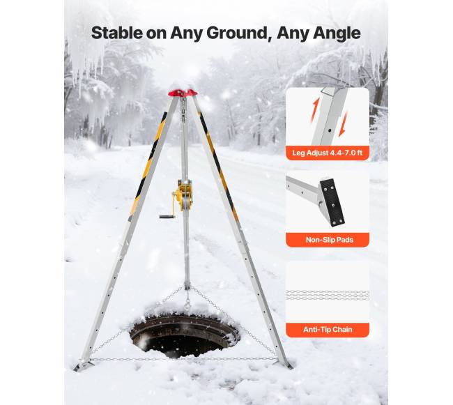 Uždaroje erdvėje gelbėjimo trikojis su gervės kėlimu3