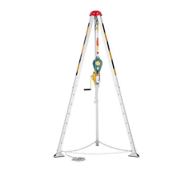 Uždaroje erdvėje gelbėjimo trikojis su gervės kėlimu8