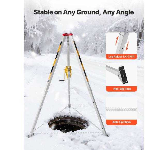 Uždaroje erdvėje naudojamas trikojo keltuvas3