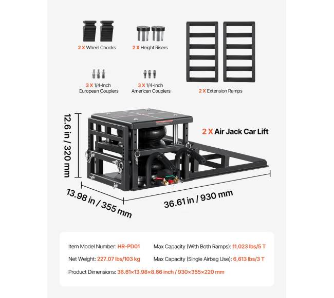 Nešiojami automobilių keltuvai, 5 tonų galia6
