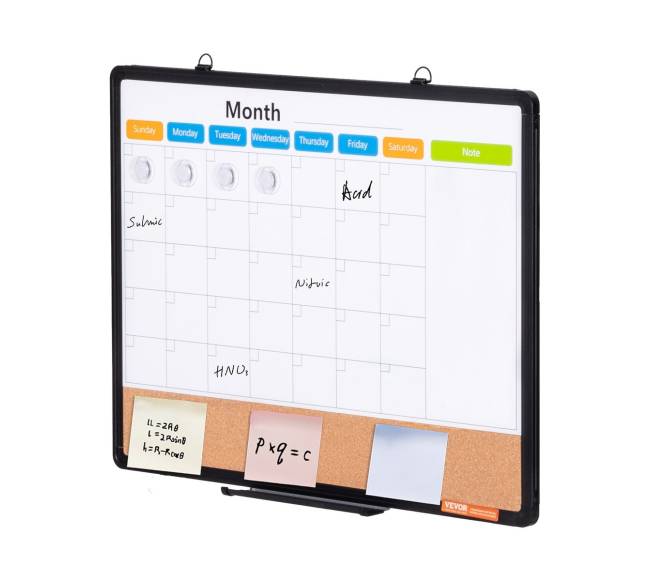 24x18 cm mėnesio kalendoriaus lentelė su kamštine lenta0