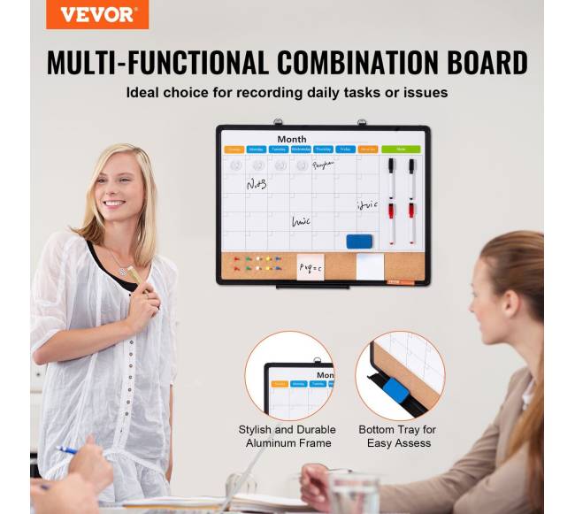 24x18 cm mėnesio kalendoriaus lentelė su kamštine lenta1