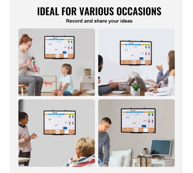 24x18 cm mėnesio kalendoriaus lentelė su kamštine lenta5