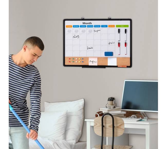 24x18 cm mėnesio kalendoriaus lentelė su kamštine lenta7