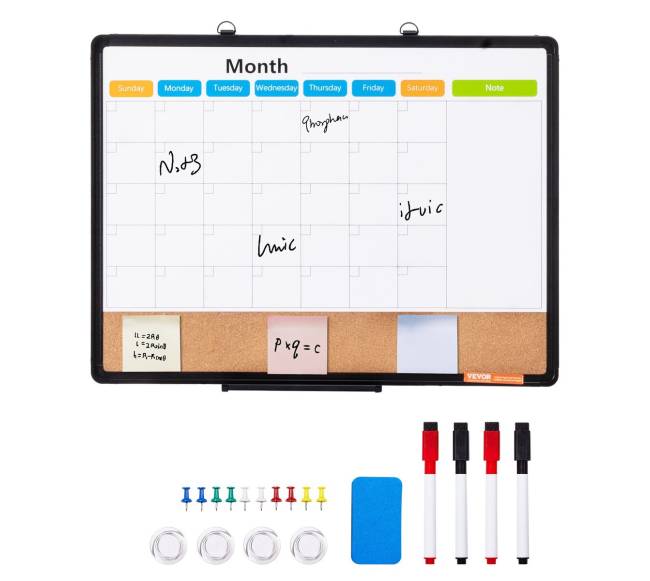 24x18 cm mėnesio kalendoriaus lentelė su kamštine lenta8