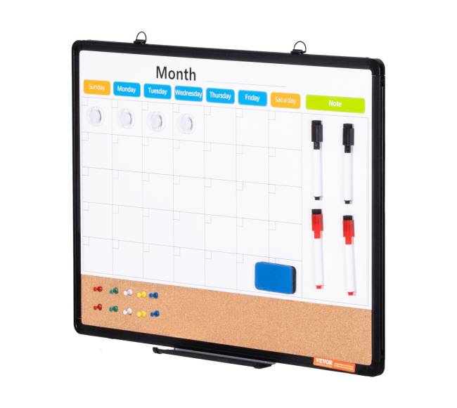 24x18 cm mėnesio kalendoriaus lentelė su kamštine lenta10