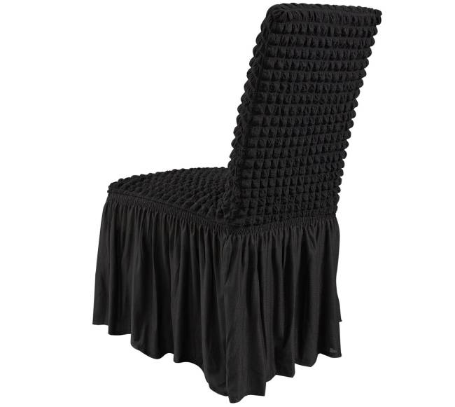 4 dalių universalūs juodi kėdžių užvalkalai8