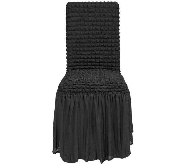 4 dalių universalūs juodi kėdžių užvalkalai9