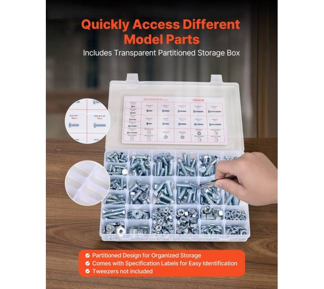 566 dalių varžtų ir veržlių rinkinys baldams4