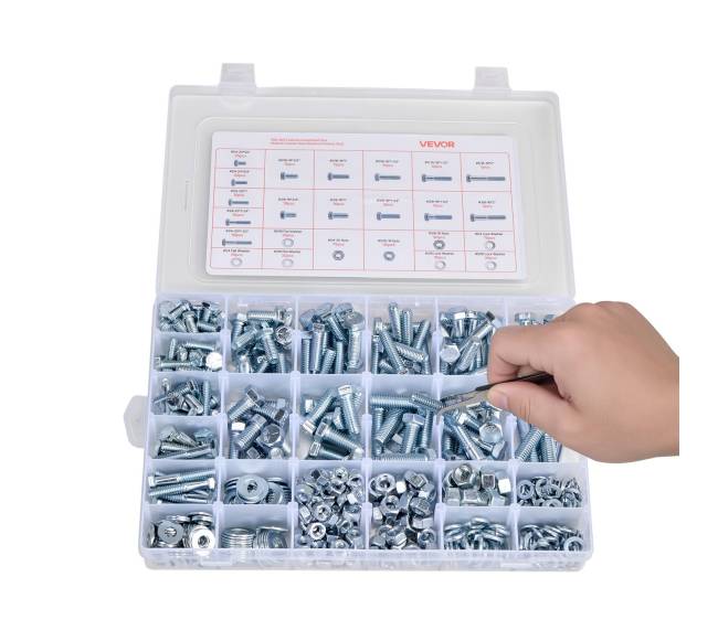 566 dalių varžtų ir veržlių rinkinys baldams10