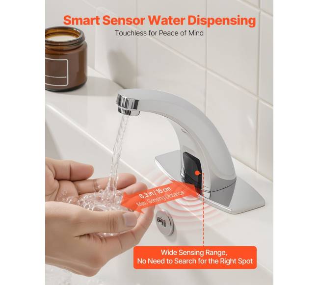 Beprisilietis vonios maišytuvas su jutikliu1