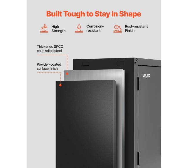 Metalinė sieninė spintelė su reguliuojamomis lentynomis5