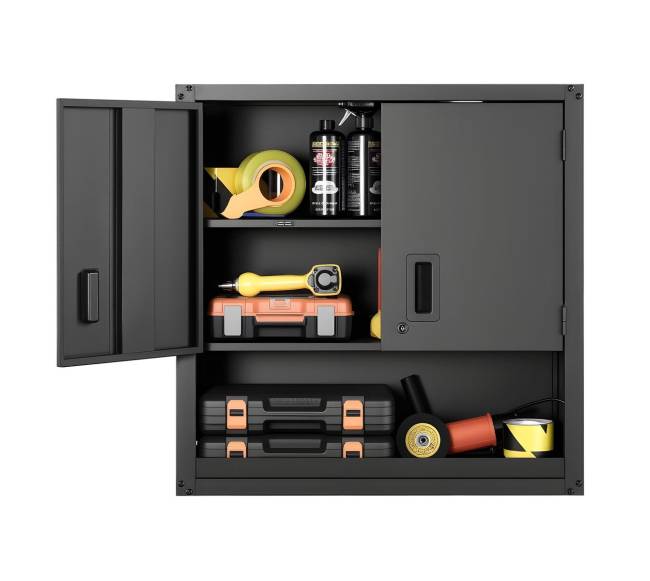 Metalinė sieninė spintelė su reguliuojamomis lentynomis10