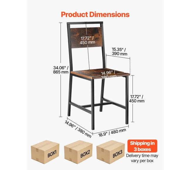 Valgomojo kėdės, 6 vnt., su metaliniu rėmu2