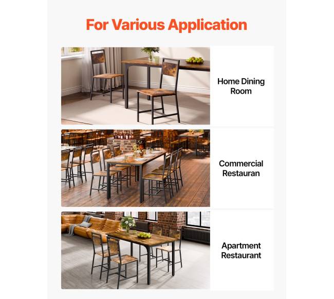 Valgomojo kėdės, 6 vnt., su metaliniu rėmu6