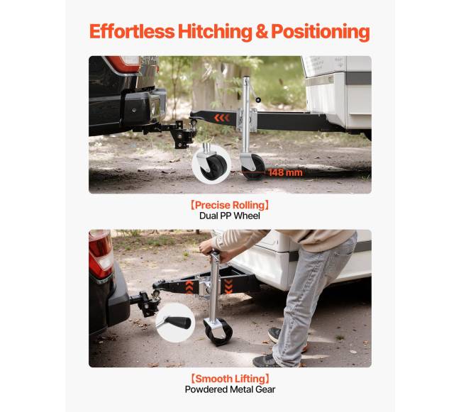 Priekabos kėliklis su ratukais, 907 kg apkrovos3