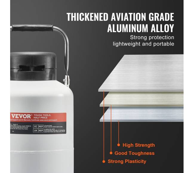 Skysto azoto talpa 3 L aliuminio lydinys2