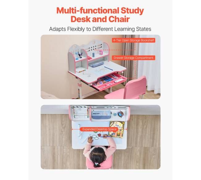 Reguliuojamas vaikų stalo ir kėdės komplektas2