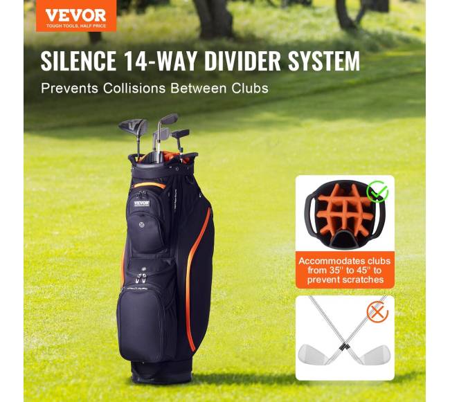 Golfo krepšys su 14 skyrių organizatoriumi1