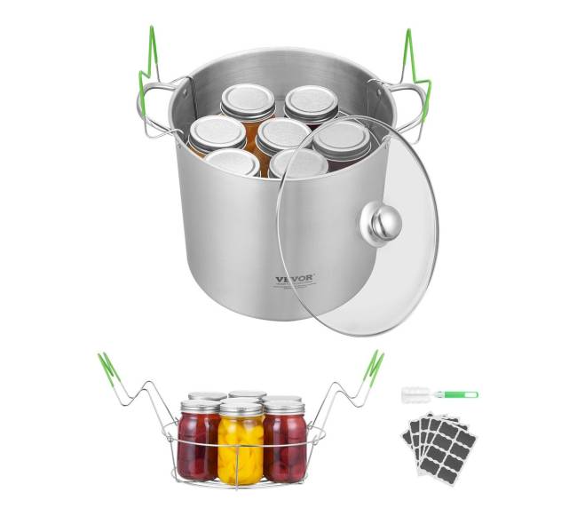 Konservavimo puodas su stovu ir stiklo dangčiu0