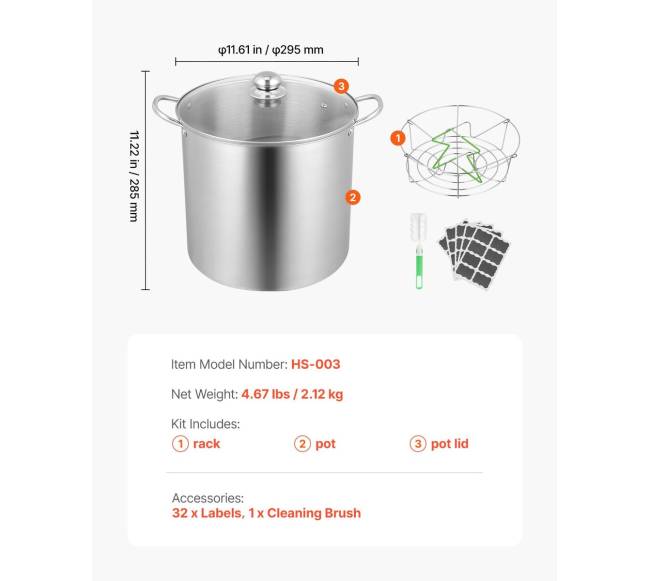 Konservavimo puodas su stovu ir stiklo dangčiu6