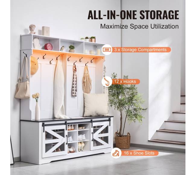 Medinė prieškambario kabyklą su suoliuku2